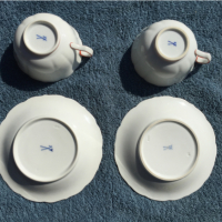 порцеланови чашки с чинийки "MEISSEN"/Майсен/ - 2 броя, снимка 8 - Антикварни и старинни предмети - 36167486