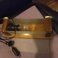 Нощна лампа от соца като нова с бутон 31х10х9см работеща, снимка 4 - Антикварни и старинни предмети - 44719178
