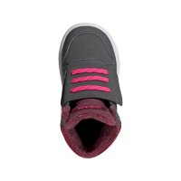 НАМАЛЕНИЕ!!!Бебешки спортни обувки ADIDAS Hoops Тъмно сиво с розови акценти, снимка 4 - Бебешки обувки - 34735401