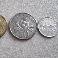 Монети. Сингапур. 5,  10 , 50 цента и 1 долар., снимка 2 - Нумизматика и бонистика - 39654978