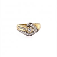 Златен дамски пръстен 2,99гр. размер:57 14кр. проба:585 модел:15364-5, снимка 1 - Пръстени - 40072138