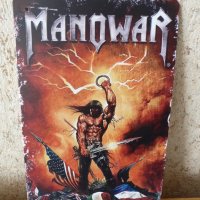 Метална Табела Manowar Kings of metal Меноуър крале метъл, снимка 1 - Други ценни предмети - 37376116