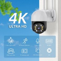 audio IP камера H.265 Wifi 8MP IP camera 4К HD PTZ auto tracking, снимка 1 - Камери - 37913977