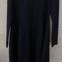 Дамска черна рокля с дълъг ръкав спортно елегантна., снимка 1 - Рокли - 42273969