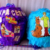 Пинята голяма + подарък маска и конфети ,готови за изпращане, снимка 14 - Декорация за дома - 20175783