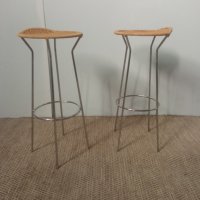 Дизайнерски италиански бар столове, снимка 2 - Столове - 42662085
