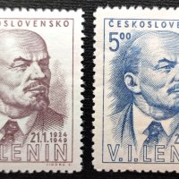 Чехословакия, 1949 г. - пълна серия чисти марки, Ленин, 3*10, снимка 1 - Филателия - 40764217