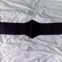 Широк колан-корсет за талия от еко кожа в черен цвят, снимка 6 - Корсети, бюстиета, топове - 41488421