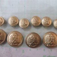 Лот от 10 бр. метални копчета с герб, снимка 3 - Други ценни предмети - 40370219