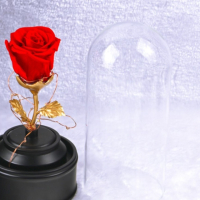 Вълшебна неувяхваща роза в стъкленица с LED светлина. Размер: 8.5 х 18 см; Размер на кутия: 16 х 16 , снимка 1 - Декорация за дома - 44589101