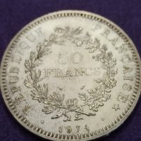 50 франка 1974 сребро, снимка 1 - Нумизматика и бонистика - 41490970