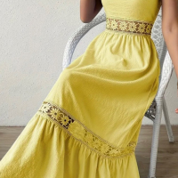 Лятна жълта рокля, снимка 1 - Рокли - 44796655