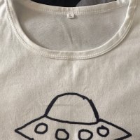 Бяла тениска с космически кораб , снимка 3 - Тениски - 41328855