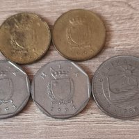 Лот 5 броя монети Малта  с254, снимка 2 - Нумизматика и бонистика - 39637893