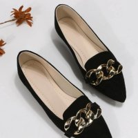 Прекрасни Обувки със Златна Верига за Акцент, снимка 5 - Дамски ежедневни обувки - 41384170