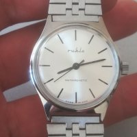 Мъжки часовник Ruhla. Made in GDR. Vintage watch. Механичен механизъм. Рухла , снимка 7 - Мъжки - 41944511