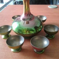 Метален сервиз с 6 чаши и гарафа Ереван, снимка 7 - Антикварни и старинни предмети - 35862003