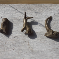 Миниатюрни бронзови фигурки 3 броя - лот 2, снимка 3 - Антикварни и старинни предмети - 44603716
