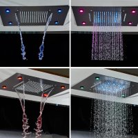 Термостатен душ с LED осветление за вграждане в таван, снимка 4 - Душове - 41727039