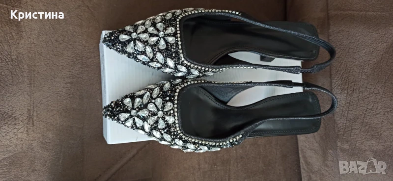 Черни официални поли отворени обувки , снимка 1
