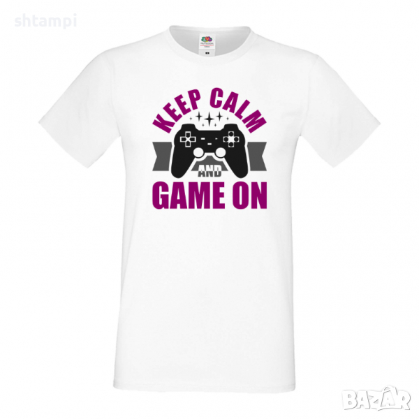 Мъжка тениска Keep Calm And Game On, снимка 1