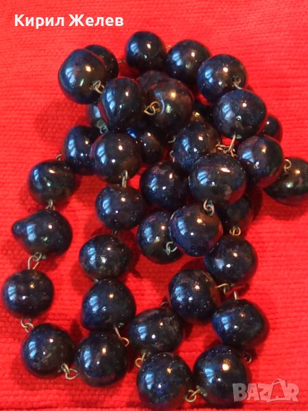 ТЪМНО-СИНИ КАМЪНИ СТАРА ОГЪРЛИЦА РЕТРО СТИЛ 8142, снимка 1