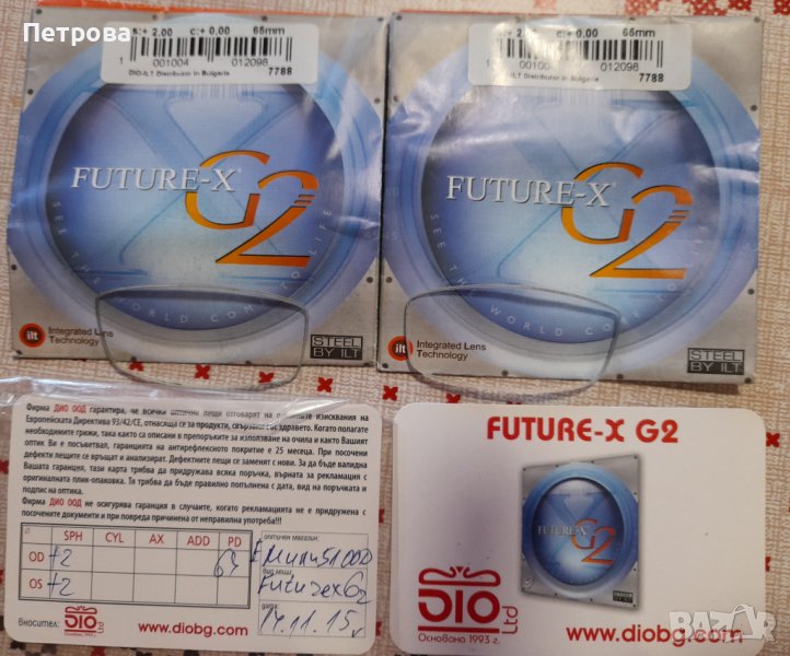 Висококачествени органични лещи за очила FUTURE - X G2, снимка 1