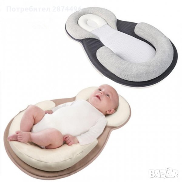 2485 Мемори подложка с позиционер/ограничител за новородени бебета, снимка 1