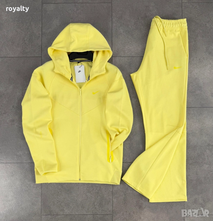 Nike Tech НА ЕДРО Жълт Мъжки Екип 6 Бр., снимка 1