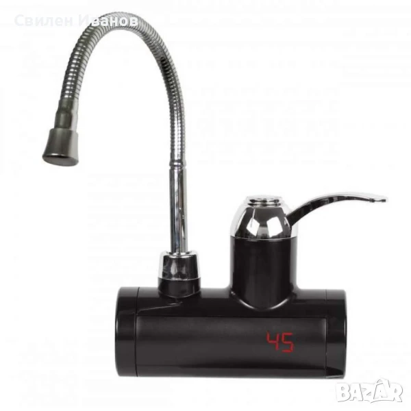 Нагревател за вода с гъвкав чучур, за стена/ за плот 3000W, черен, снимка 1