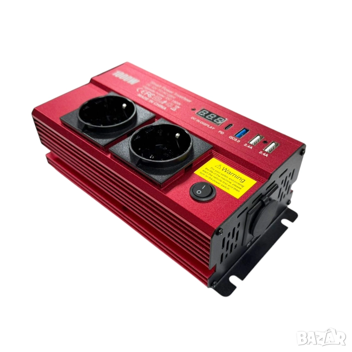 Преобразовател, Инвертор, 1000W 12/220V, снимка 1