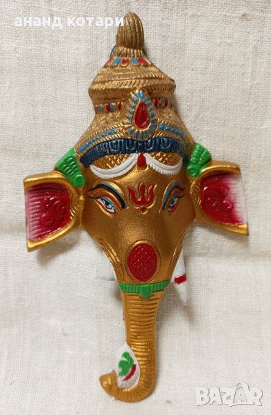 Ганеша-маска от метал-декорация за стена, снимка 1