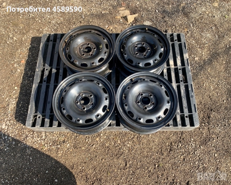 4бр.Оригинални железни джанти 14цола 5x100 за Vw,Skoda,Seat, снимка 1