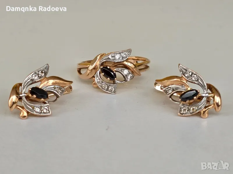 Златен комплект розово злато 14 карата, снимка 1