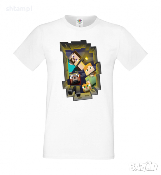 Мъжка тениска майнкраф Minecraft Search Party,Minecraft,Игра,Забавление,подарък,Изненада,Рожден Ден., снимка 1