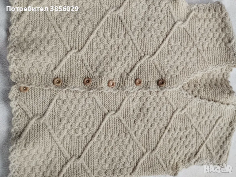 плетен елек от чиста вълна, снимка 1