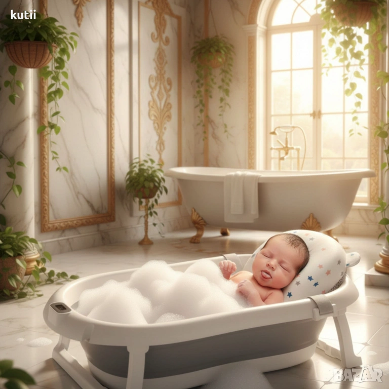 🔥 ПРОДАВАМ СГЪВАЕМА БЕБЕШКА ВАНА С ТЕРМОМЕТЪР🔥 💥 ПРОМО Цена: 28.99 €💥💥, снимка 1