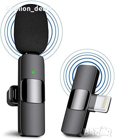 Нов петличен реверен безжичен мини микрофон за Android Type-C интервю влог, снимка 1
