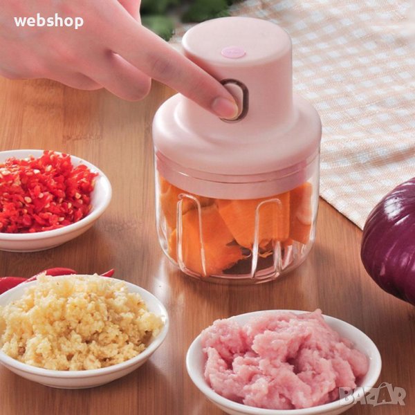 Мини Кухненски чопър с компактни размери и ергономичен капак, снимка 1