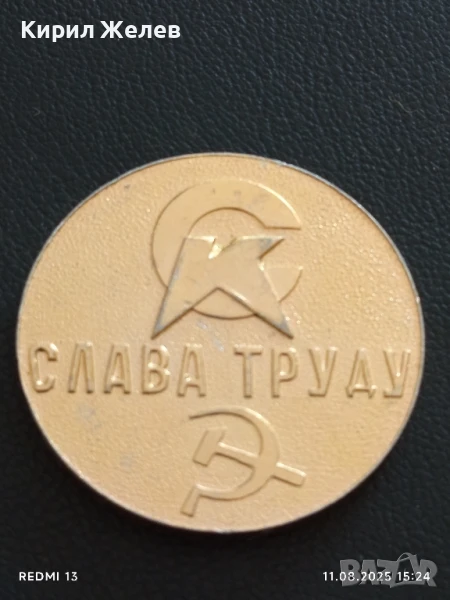 Плакет 1972г. СССР 10г. ОМСКИ ЗАВОД за СИНТЕТИЧЕН КАУЧУК 41229, снимка 1