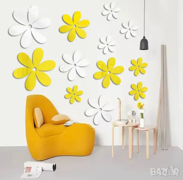 Декоративни огледални стикери, снимка 1