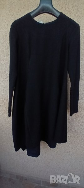 Дамска черна рокля с дълъг ръкав спортно елегантна., снимка 1