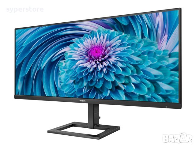 Mонитор 34" WQHD PHILIPS E Line 346E2LAE/00 (3440 x 1440) UltraWide-LCD TFT HDMI DP USB-C DOCK 65W, снимка 1