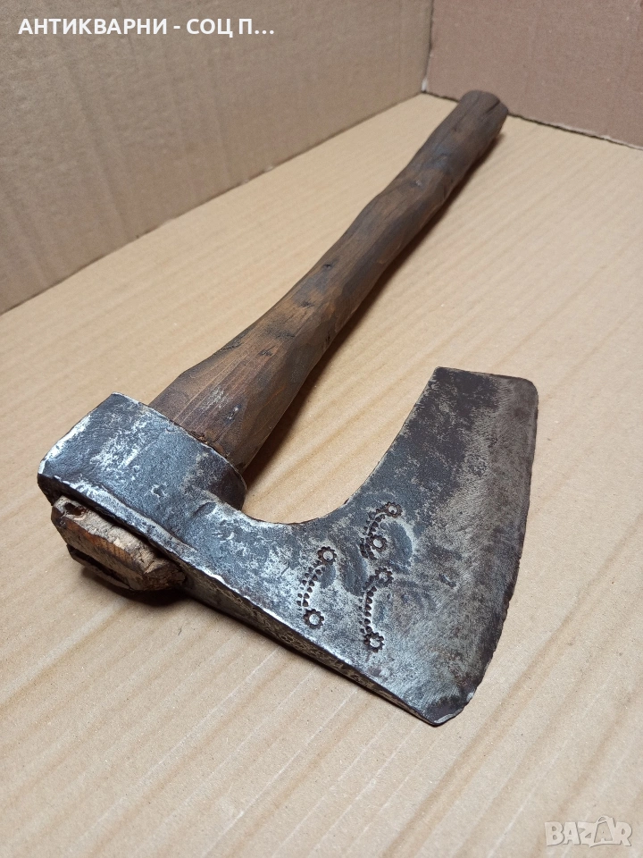 Соц Стара Ръчно Кована Голяма Брадва. Номер 578., снимка 1