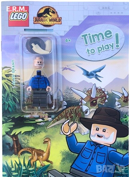 Lego книга с minifigure Alan Grant Jurassic World - Time to play! Джурасик свят - Време е за игра, снимка 1