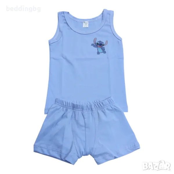 Комплект за момче - Потник и боксер от 100% памук (Стич-05-346), снимка 1