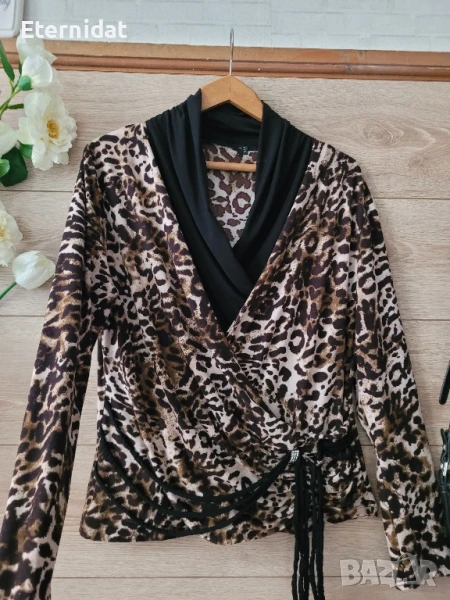Елегантна блуза в тигров принт , снимка 1