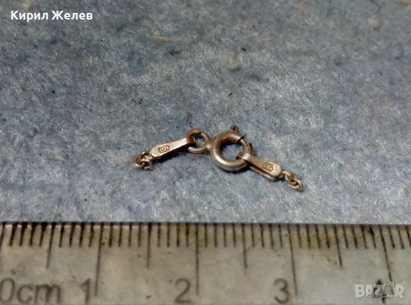 СТАРА СРЕБЪРНА ЗАКОПЧАЛКА За КОЛИЕ ВЕРИЖКА ГРИВНА СРЕБРО 925 КАРАБИНКА За СИНДЖИР 49945, снимка 1