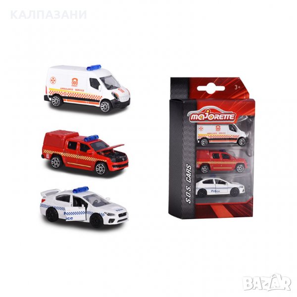 MAJORETTE Комплект колички 3 бр. SOS 212057261037, снимка 1