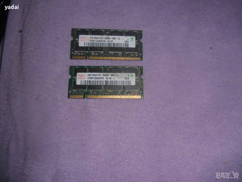 150.Ram за лаптоп DDR2 800 Mz, PC2-6400,2Gb,hynix.Кит 2 Броя.НОВ, снимка 1